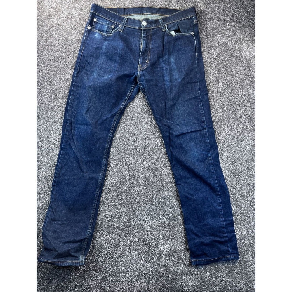Levis Mens 501 Original Fit‎ Jeans W38 L32 Premium Denim Dark Wash